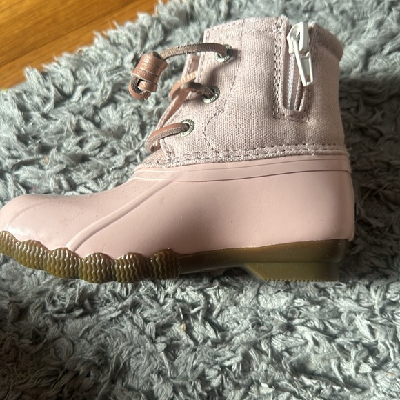 Sperry Girls Saltwater Duck Boot  Rose Glitter 8 - Picture 6 of 8